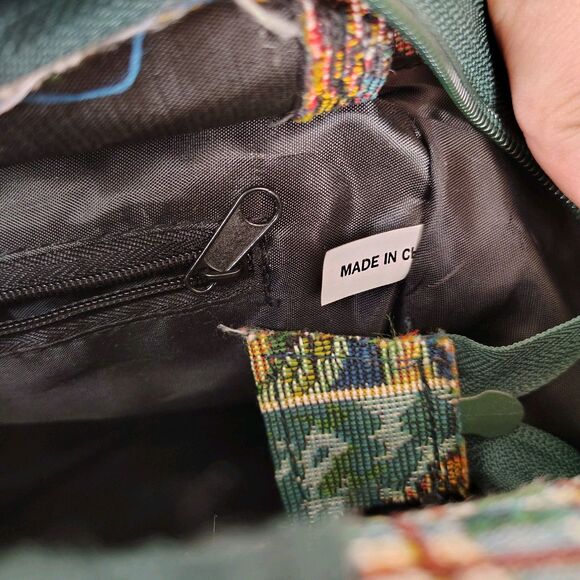 RARE 🔥 Pioneer Express Tapestry Tote Farm Flowers Cottage Country Ducks - Picture 10 of 14